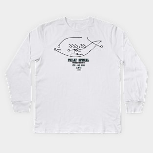 "Philly Special" White Kids Long Sleeve T-Shirt